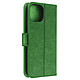 Avizar Étui pour iPhone 15 Plus Clapet Portefeuille Support Vidéo  Vert Étui vert de la série Chesterfield spécialement conçu pour iPhone 15 Plus