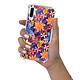 LaCoqueFrançaise Coque Samsung Galaxy A50 anti-choc souple angles renforcés transparente Motif Fleurs violettes et oranges pas cher