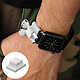 Acheter Kit Accessoires AirPods 5en1 Housse Étui Cordon Embout Support Apple Watch Blanc