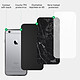 Acheter Evetane Coque iPhone 6/6s Coque Soft Touch Glossy Marbre noir Design