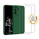 Evetane Coque Samsung Galaxy S20 Ultra 5G Silicone liquide Verte + 2 Vitres en Verre trempe Protection ecran Antichocs Coque Samsung Galaxy S20 Ultra 5G Silicone liquide Verte + 2 Vitres en Verre trempe Protection ecran Antichocs