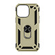 Avizar Coque pour iPhone 15 Pro Antichoc Hybride Bague Support Magnétique  Or Coque bi-matière doré de la série ArmoRing, spécifiquement conçue pour iPhone 15 Pro