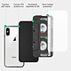 Acheter Evetane Coque iPhone X/Xs Coque Soft Touch Glossy Cassette Design