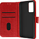 Avizar Housse Oppo A16 et A16s Clapet Portefeuille Fonction Support vidéo rouge Profitez des différents emplacements de rangements : porte-cartes et pochette latérale