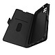 Avizar Étui Samsung A12 Porte-cartes Support vidéo Double Languette noir - Étui noir spécialement conçu pour le Samsung Galaxy A12