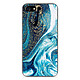 1001 Coques Coque silicone gel Apple iPhone 8 motif Marbre Bleu Pailleté Coque silicone gel Apple iPhone 8 motif Marbre Bleu Pailleté