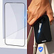 Avis Avizar Verre Trempé pour iPhone 14 Pro Bord Biseauté 5D Surface Full Glue + Applicateur  Noir