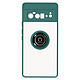 Avizar Coque Google Pixel 6 Pro Bi-matière Bague Métallique Support Vidéo vert Coque de protection vert avec un anneau de maintien spécialement conçue pour Google Pixel 6 Pro