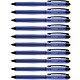 STABILO Stylo roller Palette encre gel pointe moyenne bleu x 10