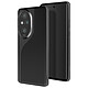 Avizar Coque pour Honor 200 Silicone Souple Finition Cuir Vegan Chic Noir Style chic et moderne qui revitalise l'apparence de votre téléphone