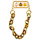 Avizar Bracelet Téléphone chaîne léopard et dorée Clip Motif Ourson Bracelet pour téléphone avec chaîne alternant entre le motif léopard et doré pour une allure distinctive