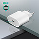 Avizar Chargeur Secteur USB Type C Power Delivery 20W Recharge Rapide Blanc pas cher