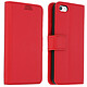 Avizar Étui iPhone 5 / 5S / SE Housse Clapet Porte-carte Fonction stand - Rouge Etui folio grainé à languette magnétique pour Apple iPhone SE 2016, 5 et 5s