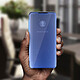 Acheter Avizar Housse Samsung Galaxy A50 Étui Miroir Clapet translucide Bleu