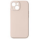 Avizar Coque Silicone pour iPhone 15 Caméra Protégée Doux au Toucher  Rose Pâle - Coque en silicone rose pâle de la série Sweet, conçue pour protéger votre iPhone 15