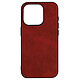 Avizar Coque pour iPhone 15 Pro Effet Cuir Vintage Hybride  Rouge Une coque de protection hybride en polycarbonate et silicone rouge pour votre iPhone 15 Pro