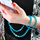 Acheter Avizar Bijou de Téléphone Bracelet Perles Rondes Collection Glam turquoise Translucide