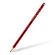 STAEDTLER Crayon Papier Tradition 110 Hexagonal Laqué Noir Rouge HB x 12 Crayon