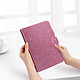 Acheter Avizar Étui iPad Mini 2021 à Paillettes Glitter Support Vidéo Avec Porte Carte - Rose