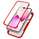 Avizar Coque 360° pour iPhone 13 Dos Rigide Protection Écran Souple Coins Renforcés  Contour rouge - Coque de protection spécifique à votre iPhone 13