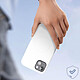 Avizar Coque Magsafe pour iPhone 15 Plus Silicone Souple Soft touch  Gris clair pas cher