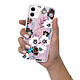 LaCoqueFrançaise Coque iPhone 11 silicone transparente Motif Fleurs parme ultra resistant pas cher