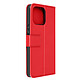 Avizar Étui pour Honor X6a Clapet Portefeuille Support Vidéo  Rouge Housse en éco-cuir rouge, série Essential, conçue spécifiquement pour votre Honor X6a