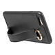 Muvit Coque pour iPhone 6 / 6S / 7 / 8 Ring Élégante avec Lanière Noir Finition simili cuir