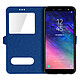 Avizar Etui folio Bleu Éco-cuir pour Samsung Galaxy A6 Plus pas cher
