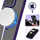Acheter Avizar Coque MagSafe pour iPhone 15 Pro Silicone Gel Anneau Fonction Support  Dos Givré Contour Violet