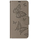 Avizar Étui pour Samsung A35 5G Portefeuille Papillon avec Dragonne Bronze Revêtement en simili cuir avec motif offrant une touche unique et élégante au téléphone