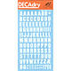 DECADRY Lettres Transferts (1 Feuille) DDB12F 12 mm Blanc Etiquette spécifique