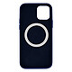 Avizar Coque pour iPhone 12 / 12 Pro Magsafe Silicone semi-rigide Anti-traces Bleu Coque Magsafe Bleu en Silicone, iPhone 12 Pro