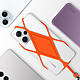 Avis Avizar Cordon Smartphone avec Étui Silicone Flexible Universel 35cm  Orange
