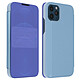 Avizar Housse iPhone 12 Pro Max Clapet translucide Design Miroir Support Vidéo bleu Housse de protection intégrale spécialement conçue pour Apple iPhone 12 Pro Max