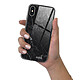 Evetane Coque iPhone X/Xs Coque Soft Touch Glossy Marbre noir Design pas cher