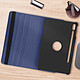 Avizar Étui folio pour Samsung Galaxy Tab S9 Support rotatif Paysage Portrait  bleu nuit pas cher