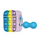 Coque Airpods Bubble Pop Silicone Conception 2 Parties Multicolore Coque Bubble pop Fidget Toy, conçue pour le boîtier d'Apple Airpods