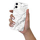 LaCoqueFrançaise Coque iPhone 12 mini silicone transparente Motif Marbre gris ultra resistant pas cher
