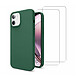 Acheter Evetane Coque iPhone 11 Silicone liquide Vert Foret + 2 Vitres en Verre trempé Protection écran Antichocs