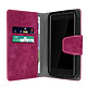Avizar Housse pour Smartphone 5 à 5.5 pouces Universelle Porte-cartes Fonction slide  rose Housse portefeuille universelle de Taille L rose