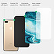 Acheter Evetane Coque iPhone 7 Plus/ 8 Plus Coque Soft Touch Glossy Bleu Nacré Marbre Design
