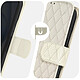 Avizar Étui pour iPhone 15 Portefeuille Design rhombique matelassé  blanc pas cher