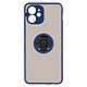 Avizar Coque pour iPhone 11 Bi-matière Bague Métallique Support Vidéo Bleu Nuit Coque Anneau Bleu Nuit en Polycarbonate, iPhone 11