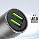 Acheter LinQ Chargeur Voiture Allume-Cigare Double Sortie USB 12W Argent