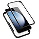 Avizar Coque iPhone X et XS Dos Plexiglas Avant Polymère Coins Renforcés Contour Noir - Arrière rigide en Plexiglas robuste, mettant le dos de votre mobile à l'abri en toute transparence