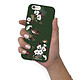 LaCoqueFrançaise Coque iPhone 6/6S Silicone Liquide Douce vert kaki Fleurs Sauvages pas cher