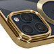 Avizar Coque MagSafe pour iPhone 15 Pro Silicone Protection Caméra  Contour Chromé Or pas cher
