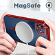 Avis Avizar Coque MagSafe pour iPhone 12 Silicone Protection Caméra  Contour Chromé Rouge