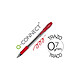 Q-CONNECT Stylo-bille transparent trait 0.4mm pointe moyenne 0.7mm encre douce grip caoutchouc coloris rouge x 12 Stylo à bille